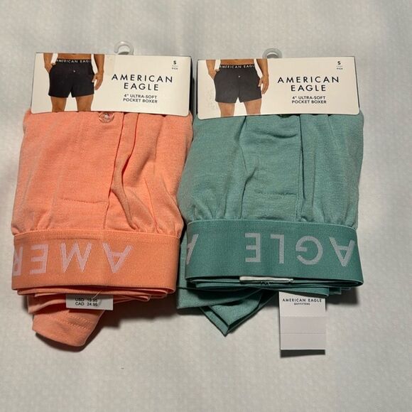 American Eagle Pocket Boxers Mens Small Ultra Soft Lot Of 2 - Picture 1 of 2